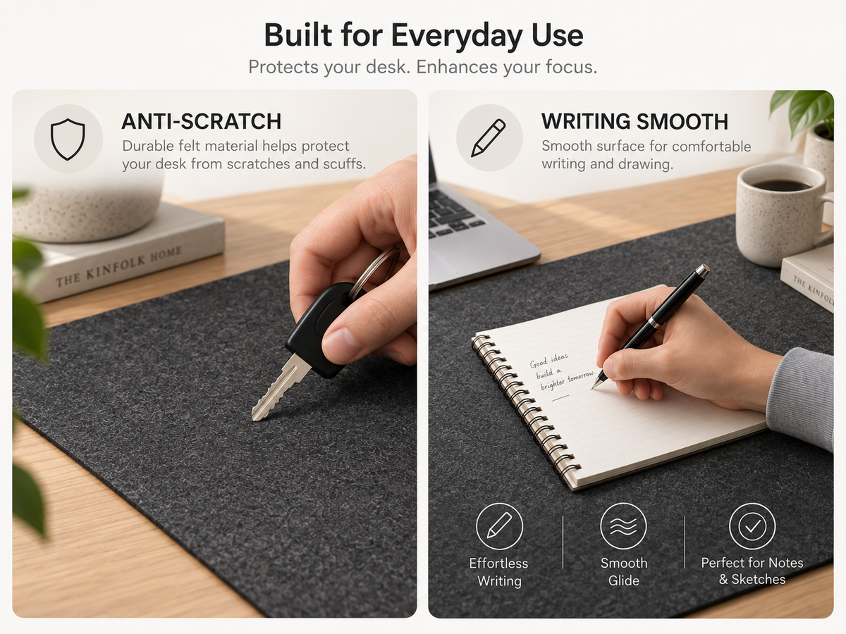 Nordic Minimalist Felt Desk Mat